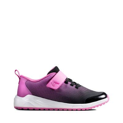 Clarks Girls Trainers - Aeon Pace Kid Pink