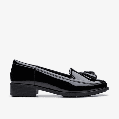 Clarks Havisham Edge Women's Loafer Shoe - Black Patent E