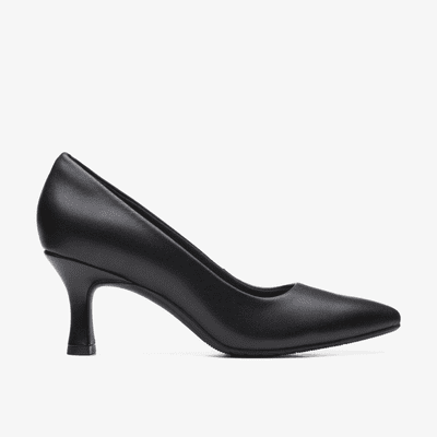 Clarks Kataleyna Gem Women's Heel Shoe - Black Leather D