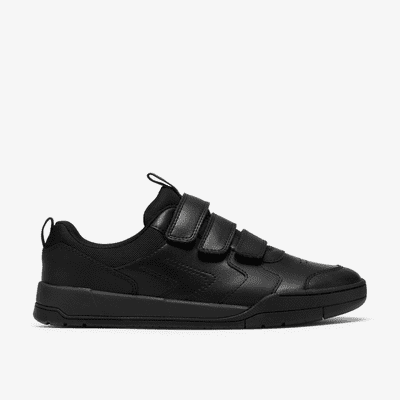 Clarks Laser Play Youth Kids RipTape School Shoe - Black Leather F