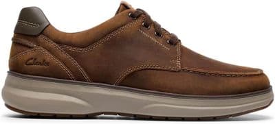 Clarks Mullan Moc Men's Casual Lace-Up Shoe - Beeswax Leather H