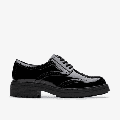 Clarks Orinoco 3 Derby Women's Lace-Up Shoe - Black Patent D