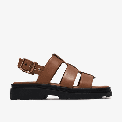 Clarks Orinoco3 Strap Women's Sandal - Tan Leather D