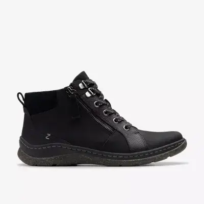 Clarks Orlene Top Women's Waterproof Ankle Boot - Black Nubuck D
