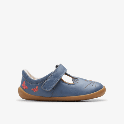 Clarks Roamer Ears Toddler Girls First Shoe - Denim Blue