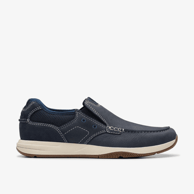 Clarks Sailview Step Men's Slip-On Shoe - Navy Nubuck G