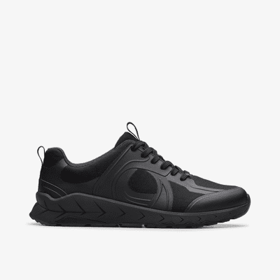 Clarks Selva Edge Youth School Trainer - Black