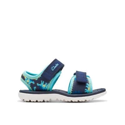 Clarks Surfing Tide T Boys Touch Close Sandals - Navy