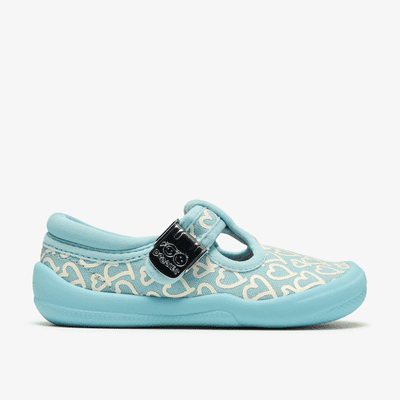 Clarks Toddler Briley Way Girls T-Bar Shoe - Teal Combi G