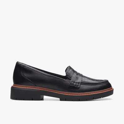 Clarks Westlynn Ayla Women's Loafer Shoe - Black Leather D