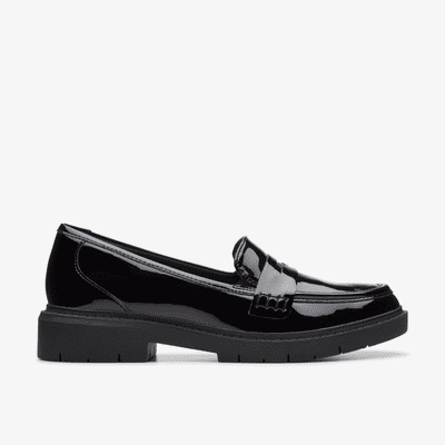 Clarks Westlynn Ayla Women's Loafer Shoe - Black Patent D