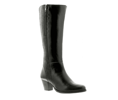 Comfort Plus Women's  Wide Fit Tall Boots - Heather Black Leather