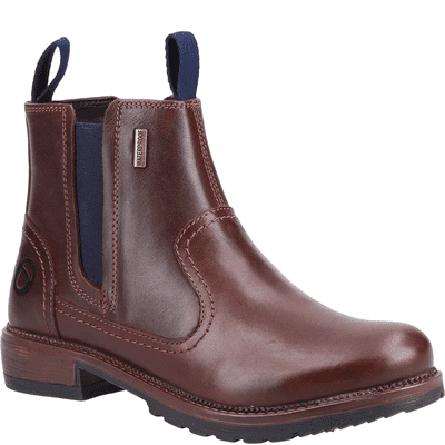Cotswold Laverton Women's Ankle Boot - Brown/Navy