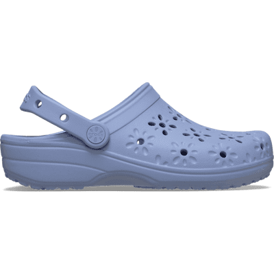 Crocs Classic Floral Cut Out Clog - Blue Haze
