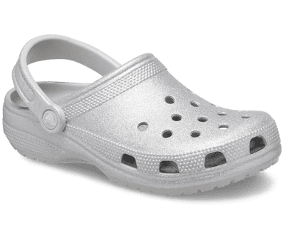 Crocs Classic Glitter Croc Women's Clog - Silver