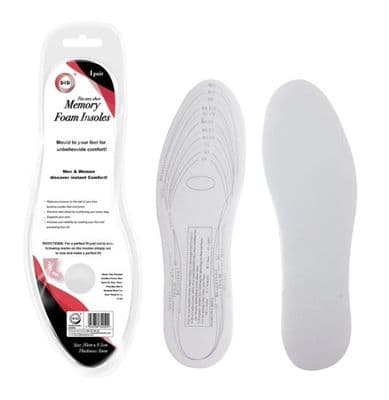 DID Universal Memory Foam Insoles - Cut To Size