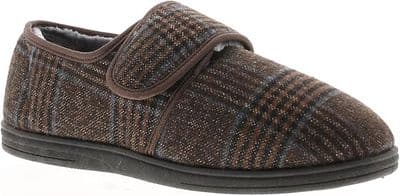 Dr Keller David Men's Touch Close Full Slipper - Brown