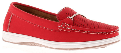 Dr Keller Janey Women's Wide Fit Loafer Shoe - Red