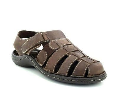 Dr Keller Men's Closed Toe Casual Sandal - Sicily Brown