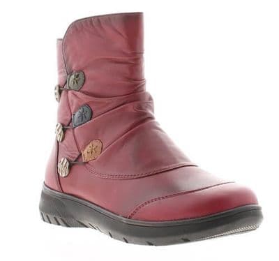 Dr Keller Pippa Women's Wide Fit Mid-Length Boot - Burgundy