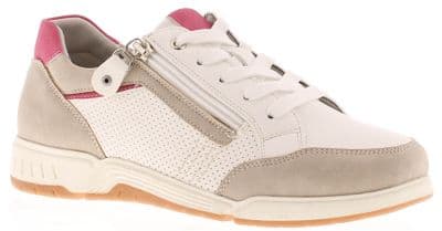 Dr Keller Ronda Women's Casual Lace-Up Shoe - White/Pink