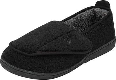 Dunlop Felix Men's Touch Close Slipper - Black
