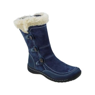 Earth Spirit Caribou Women's Mid-Calf Suede Boot - Navy