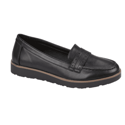 Emma Women's Loafer Shoe - Black PU