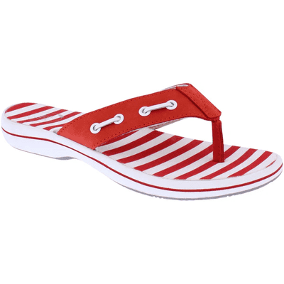 Free Spirit Sana Women's Toe Post Sandal - Red/White