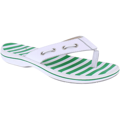 Free Spirit Sana Women's Toe Post Sandal - White/Green
