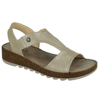 Gluv Barra Women's Faux Leather T Bar Sandals - Gold