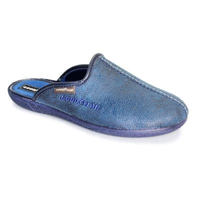 Goodyear Tees Faux Leather Men's Mule Slipper - Navy