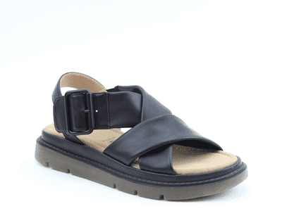 Heavenly Feet Amiee Women's Cross Over Sandal - Black