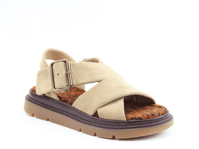 Heavenly Feet Amiee Women's Cross Over Sandal - Sand