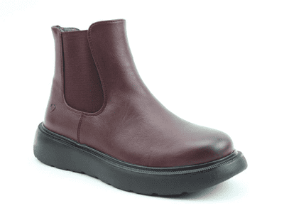 Heavenly Feet Azalea Women's Zip Ankle Boots - Burgundy
