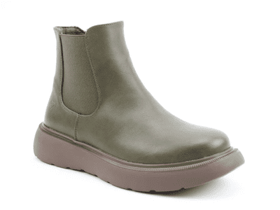 Heavenly Feet Azalea Women's Zip Ankle Boots - Khaki