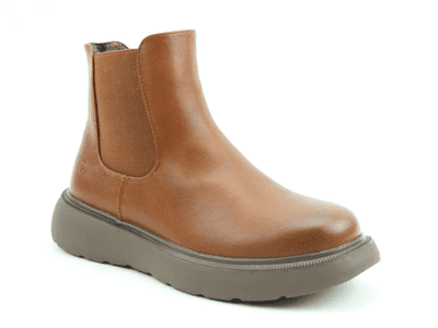 Heavenly Feet Azalea Women's Zip Ankle Boots - Tan