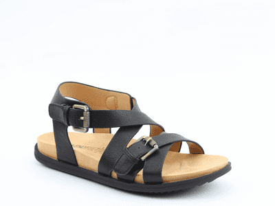 Heavenly Feet Corrine Women's Strappy Sandal - Black