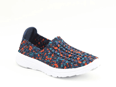 Heavenly Feet Cosmos3 Women's Woven Comfort Shoe - Navy Multi