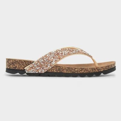 Heavenly Feet Crocus2 Women's Toe-Post Sandal - Gold