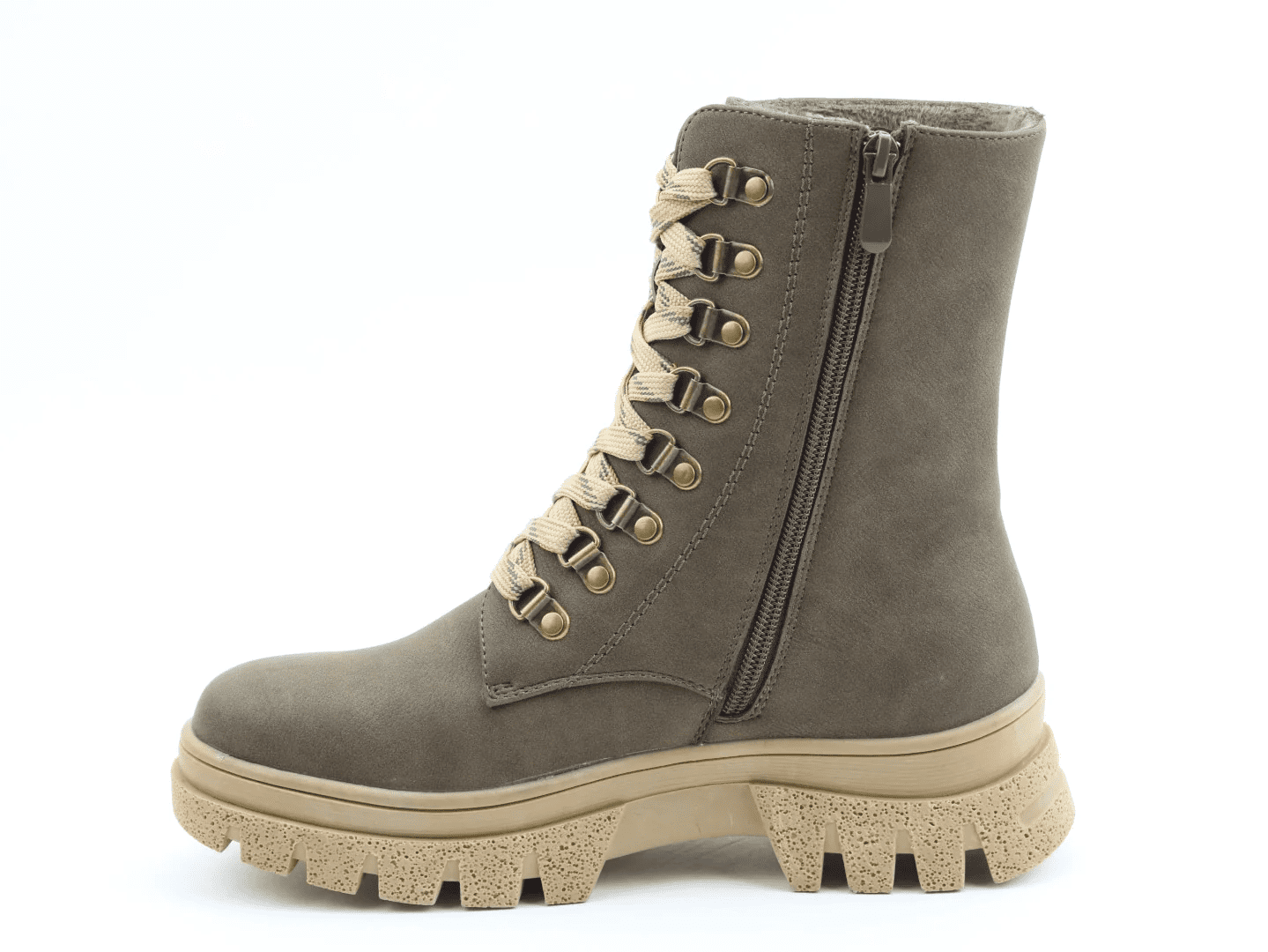 Heavenly Feet Driscoll Women s Boots Khaki Faux Nubuck
