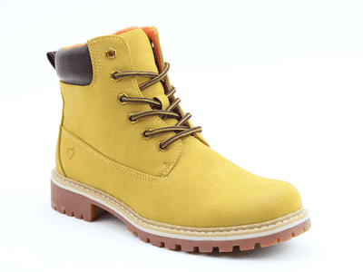 Heavenly Feet Gina Women's Lace-Up Ankle Boots - Mustard