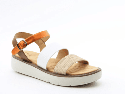 Heavenly Feet Kindred Women's Sandal - Taupe/White