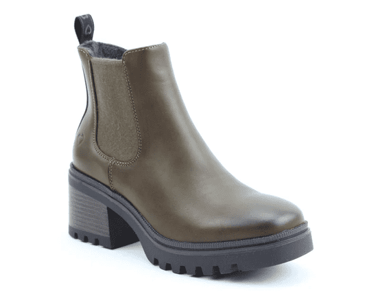 Heavenly Feet Mariele Women's Block Heel Ankle Boot - Moss