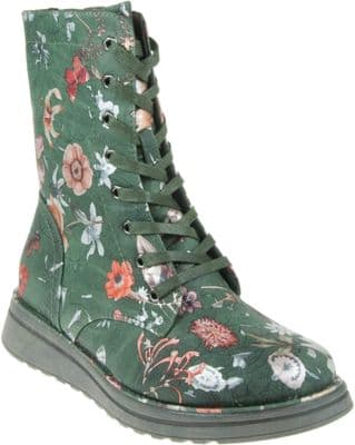 Heavenly Feet Martina4 Print Fantasy Women's Lace-Up Boots - Forest