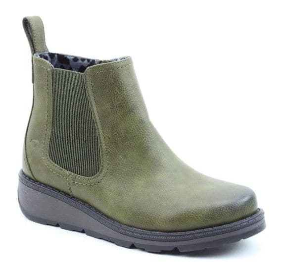 Heavenly Feet New Rolo Women s Ankle Boot Khaki