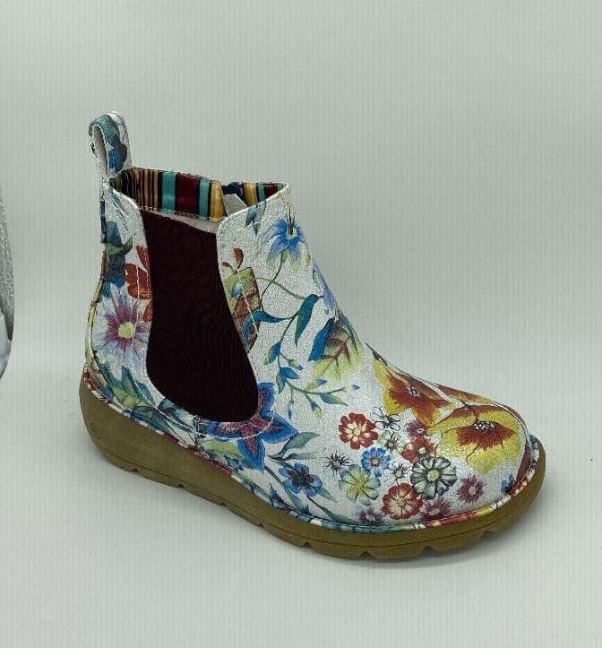 Heavenly Feet Rolo Women s Ankle Boots White Floral
