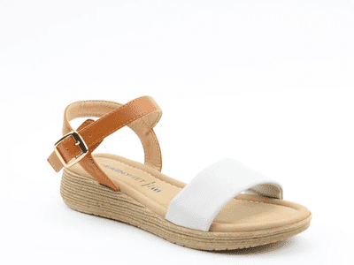 Heavenly Feet Sara Women's Sandal - Stone/Tan