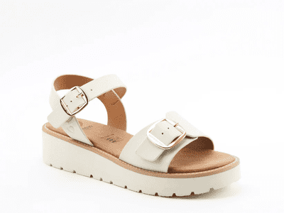 Heavenly Feet Sonja Women's Wedge Sandal - Stone