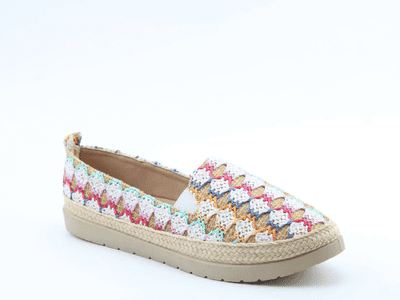 Heavenly Feet Sophie Women's Casual Comfort Shoe - White Multi